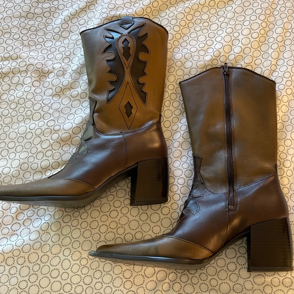 ❤️ ON YOUR FEET BONANZA Brand New Leather Cowboy Boots - 9M